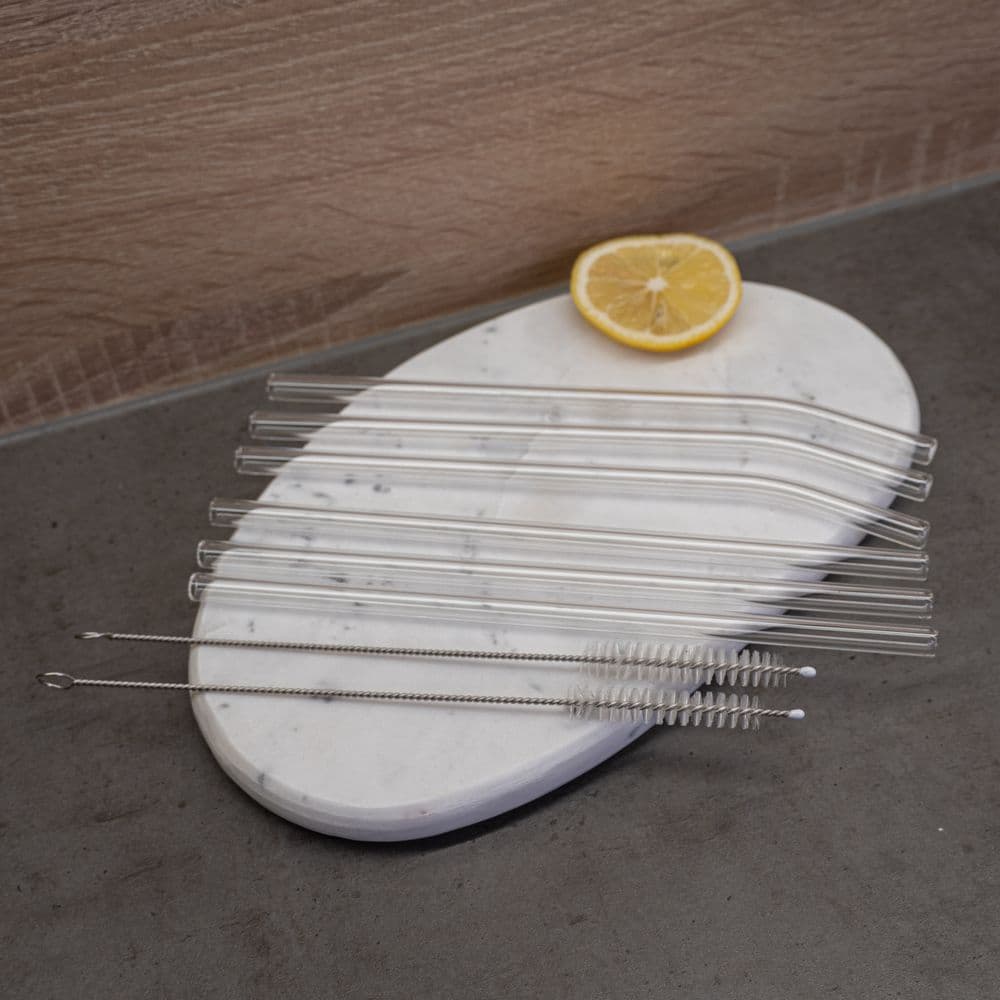 Skleněná brčka sada 6 ks